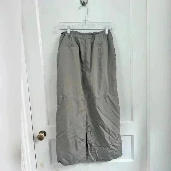 Oak + Fort Parachute Grey Drawstring Skirt W/Toggle Waist Size S TRENDING - Picture 2 of 2